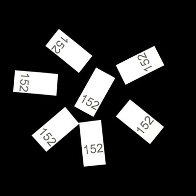Р152ПБ 152 - размерник - белый (уп.200 шт)1
