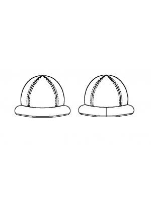 головные уборы           шляпа из искуссвенной кожи с меховыми полями 55801