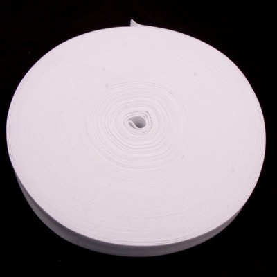 Резинка вязаная стандарт цв белый 25мм (уп 25м) Ekoflex1