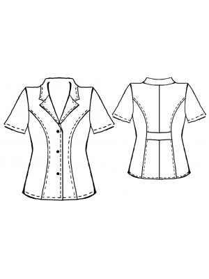 блузка-жакет с коротким рукавом           блузка-жакет с коротким рукавом 50021