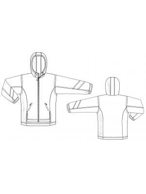 спортивная куртка с кокеткой           куртка - ветровка 61171
